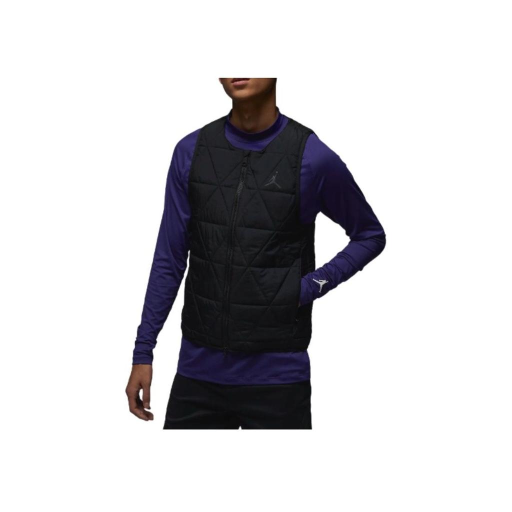 Jordan Colete Masculino Zip-up Cor Sólida Coletes Preto FB3266-010