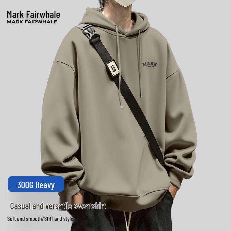 

Мужская толстовка с капюшоном свободного кроя с принтом букв Mark Fairwhale L