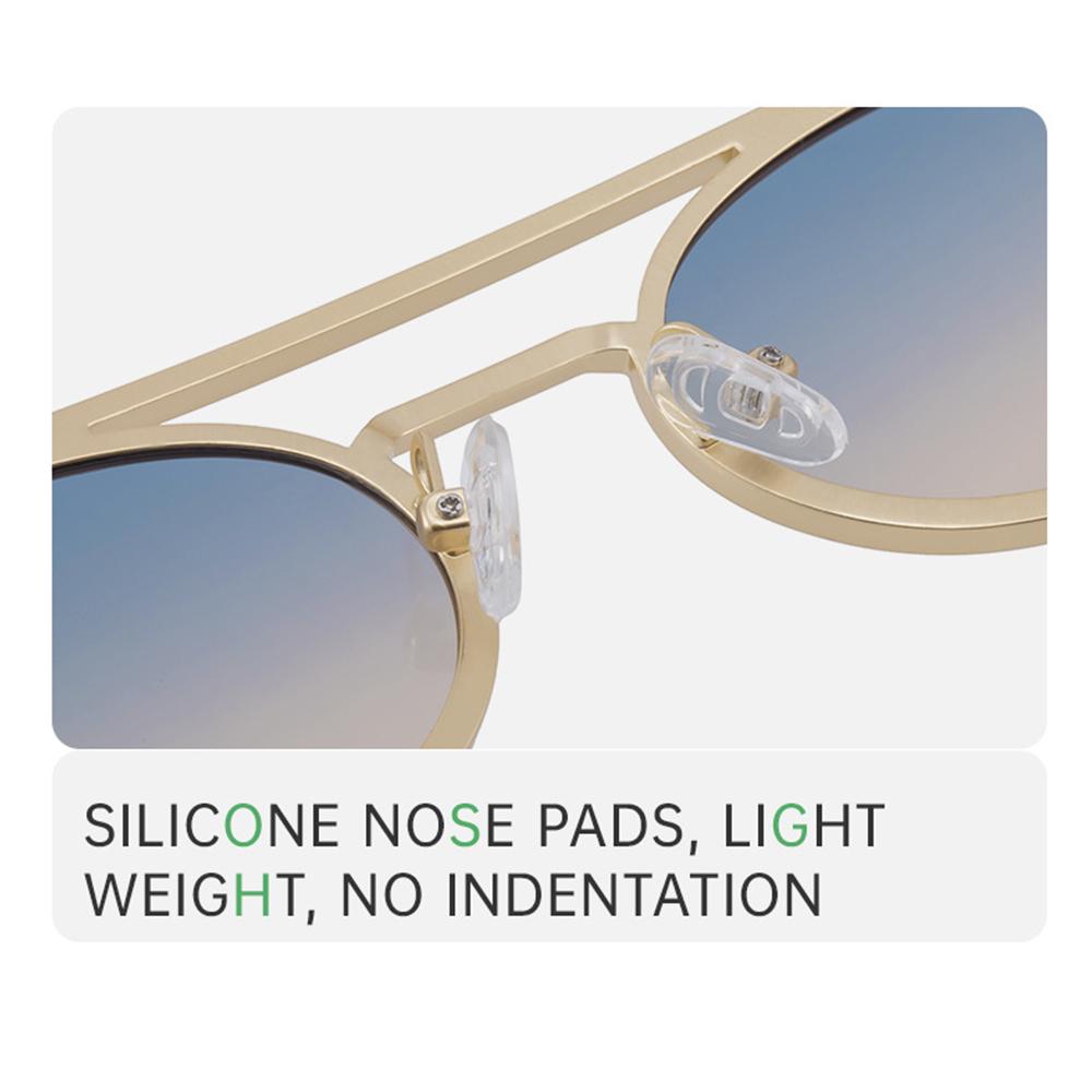Klassische kleine Steampunk-Sonnenbrille Ovaler Metallrahmen Punk-Brille Luxusmarke Doppelte Brücke Sonnenbrillen für Damen