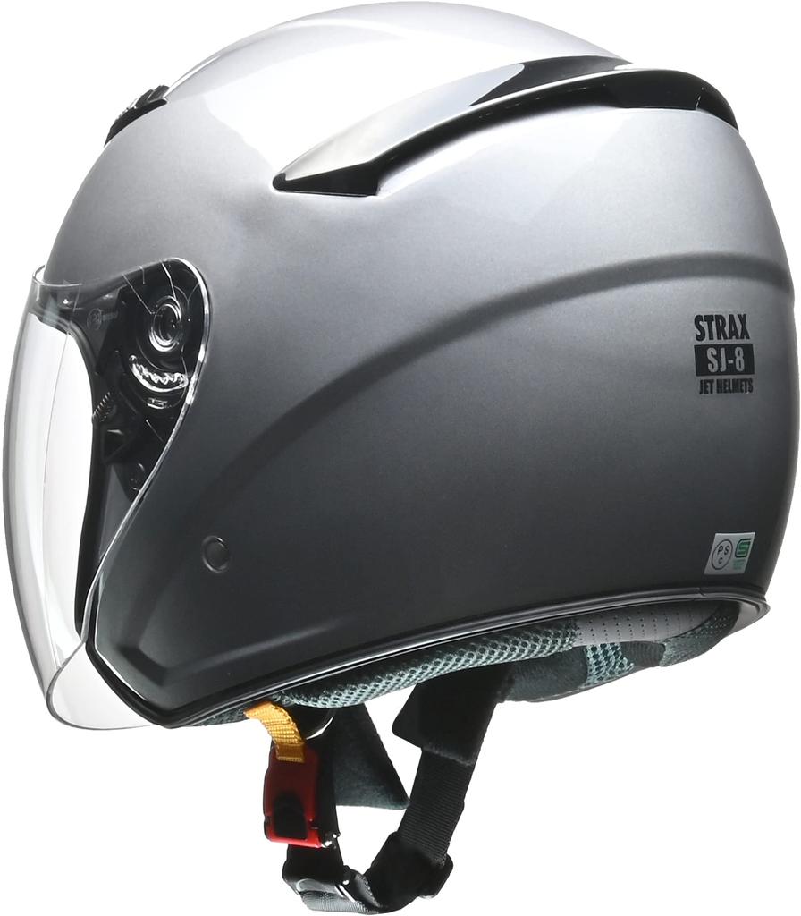 Motorcycle Helmet Jet STRAX Silver LL circumference than [Lead Industries] SJ-8 SV-LL (Head 61cm~less 62cm)