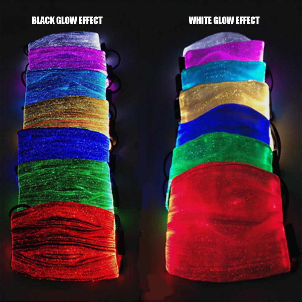 LED Colorful Glowing Nightclub Party Bar Bungee Rechargeable Protective Mask