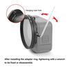 52mm CPL + UV Lens Filter with Adapter Ring for  HERO10 Black Lens Filter Camera Lens Filter Kit