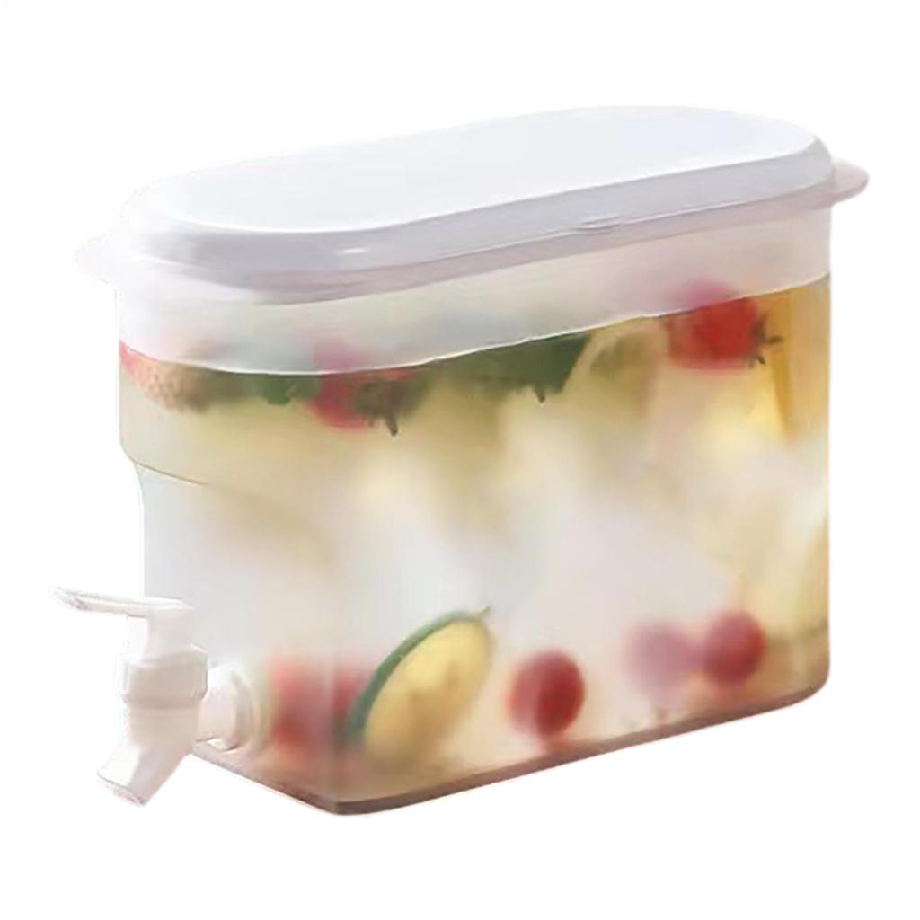 2.8L Large Capacity Cold Water Pitcher Cold Kettle With Faucet Water Jugs Fruit Teapot Lemonade Bucket Water Container