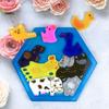 2Pcs Delightful Animal Designed Resin Mold Artistic Animal Charm Silicone Mold Set for Crafting Animal Resin Figurines