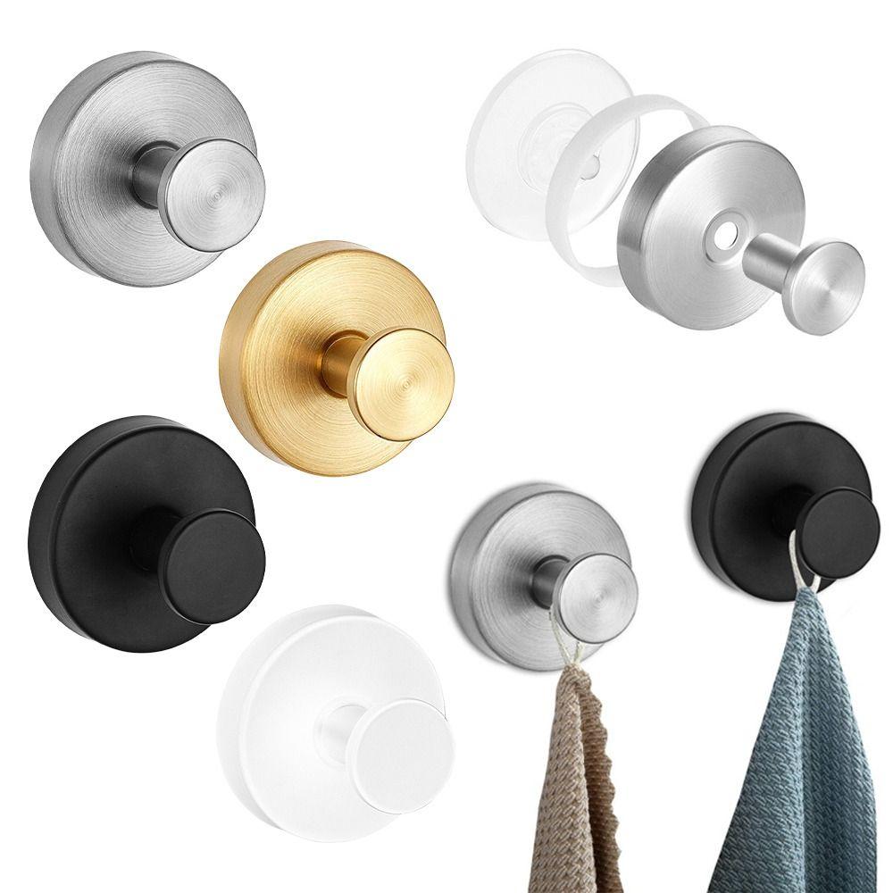 Waterproof Suction Cup Hook Metal Wall Hanger Useful Clothes Hooks  for Bathroom