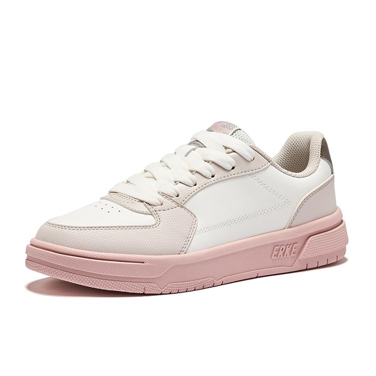 Erke Tianhe Classic Versatile Low-Top Sneakers Women sneakers White Pink Gray 52125101480-003