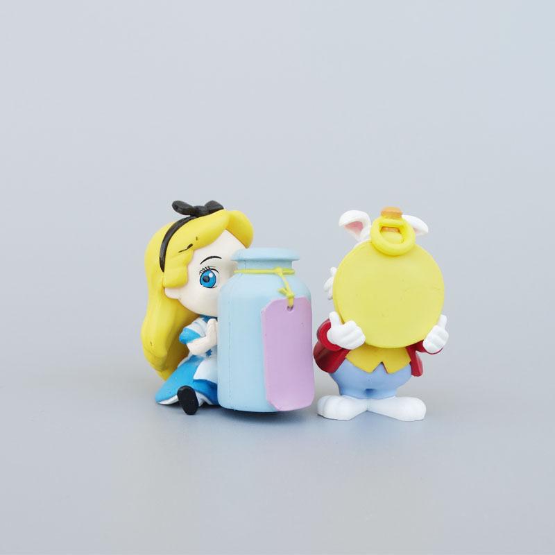 4Pcs Cartoon Anime Figures Adorable Alice Cheshire Cat White Rabbit Pvc Action Figure Model Dolls Playthings Designed For Xmas Present