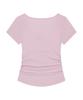 ILLIGO Layered Ribbon Tie T-Shirt Pink
