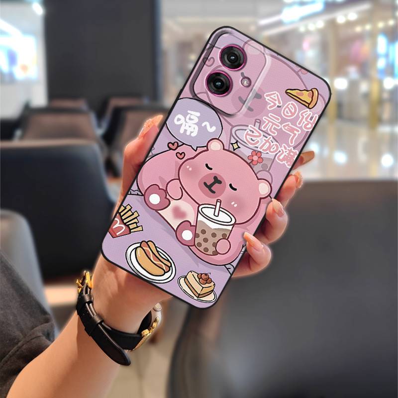 Waterproof Anti-knock Phone Case For MOTO G55 5G Protective Dirt-resistant Cute Graffiti Durable Cartoon TPU Soft case