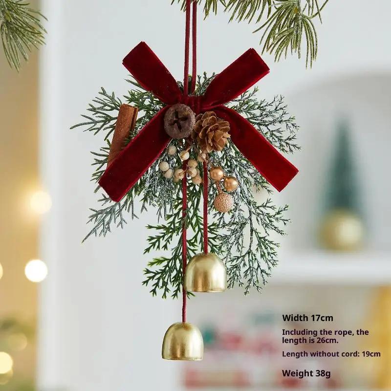 1pc Christmas Ornaments Christmas Bells Garland Pendant Christmas Tree Ornaments Atmosphere Scene Pendant