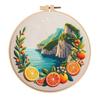 1set Spring/Summer Mountain and Sea Series Embroidery DIY Material Kit, including tools, suitable for beginners. Hand embroidery fabric materials.