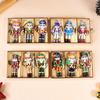9Pcs Christmas Wooden Ornaments Nutcracker Soldier Xmas Tree Hanging Pendant Christmas Home Decorations New Year Gift