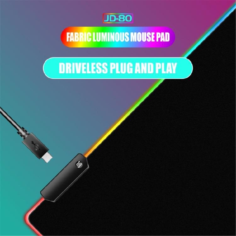 LED Gaming Mouse Pad Large Glowing LED Mousepad Antislip Rubber Base Computer Keyboard Desk Mouse Mat for Gaming