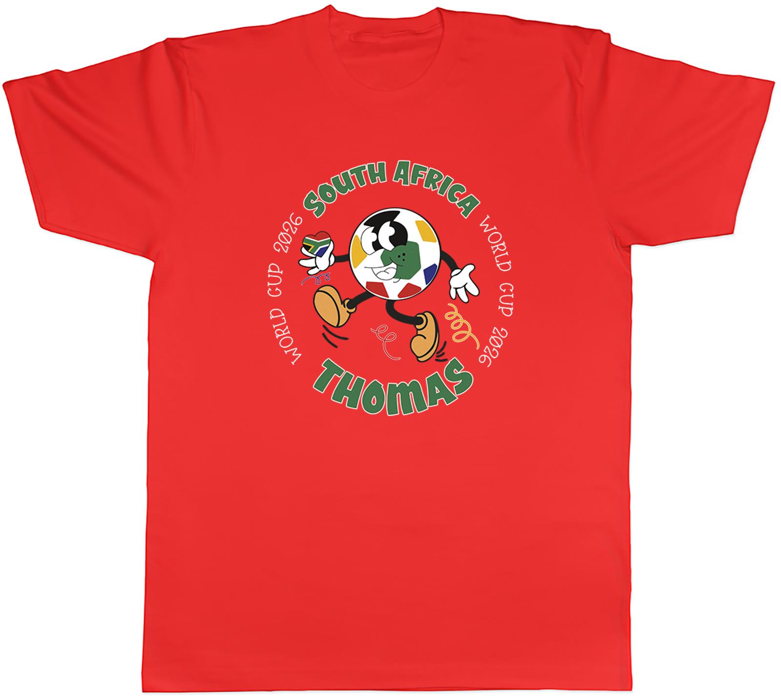 Personalised South Africa World Cup Football Fan Unisexs TShirt Tee Gift Top S