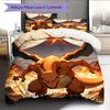 Charmander Pattern Bedding Home Decoration Birthday Gift (1 * Duvet Cover + 2 * Pillowcase, Without Core)
