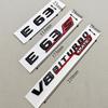 3D ABS Black Car Letters Logo E63S E63 V8BITURBO 4MATIC Fender Side Badge Rear Trunk Emblem Decals For Mercedes Benz AMG E63 S