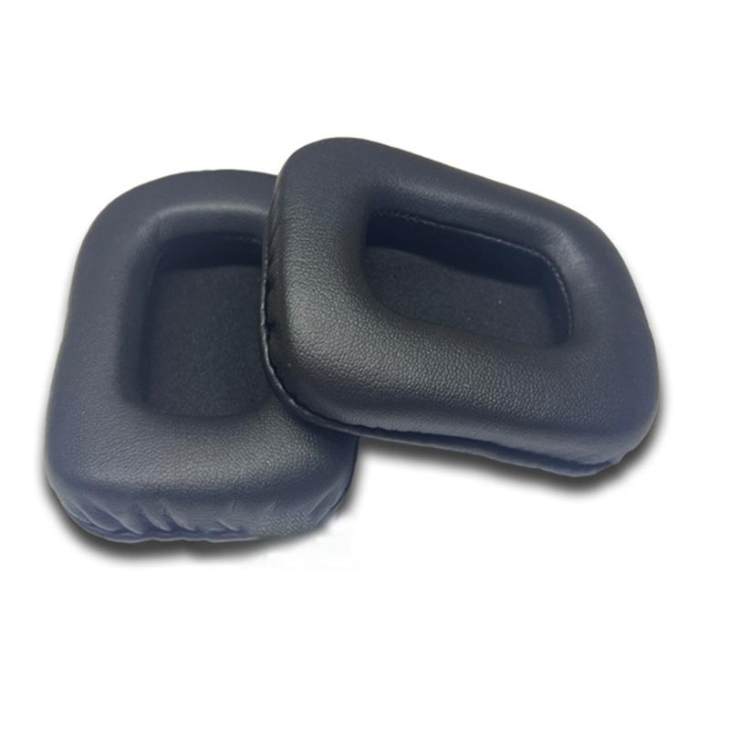 1 paire de coussinets d'oreille en cuir protéiné, coussinets d'oreille en mousse à mémoire de forme pour casques 90 x 70 mm