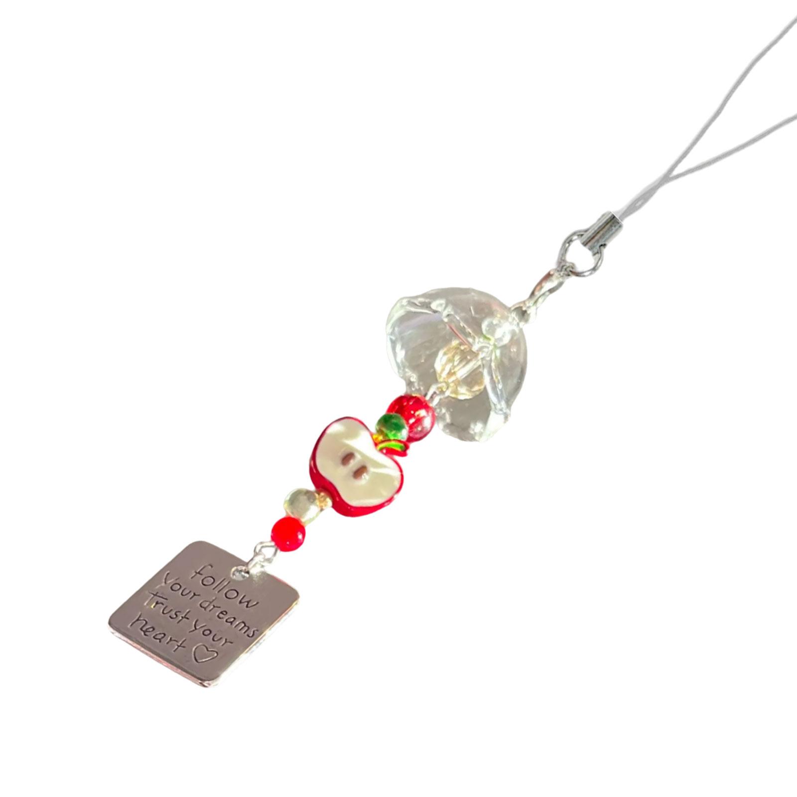 

Яблоки Бисерная цепочка для телефона Многофункциональная подвеска для телефона Стильный мобильный аксессуар Подвеска для сумки для телефона и телефона