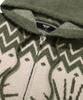 TRILLION Washable Wool Star Nordic Hooded Zip-Up Knit_Khaki