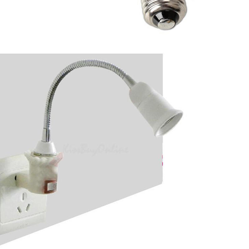 E27 La E27 Extensie Flexibilă Bază Adaptor Lampă Lumină Soclu cu Șurub Nou