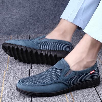 Fashion Men's Casual Shoes Summer Style Mesh Flats Shoes for Men Loafers Leisure Shoes Breathable Outdoor Walking Footwear Big Size 47