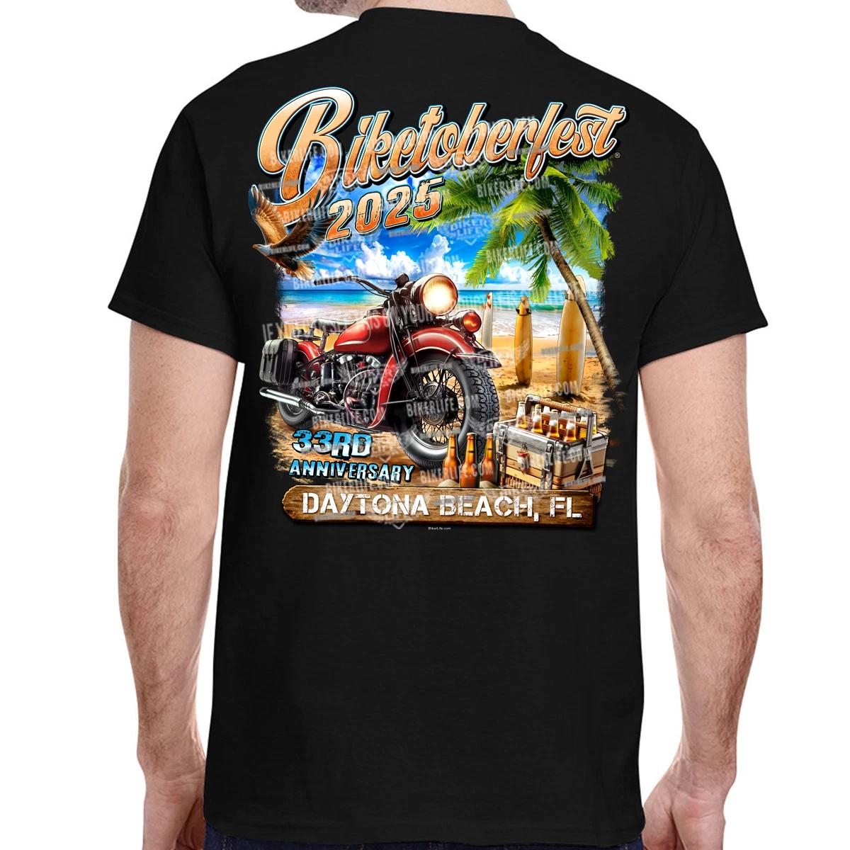 T-Shirt 2025 Biketoberfest Daytona Beach Chill Beach M