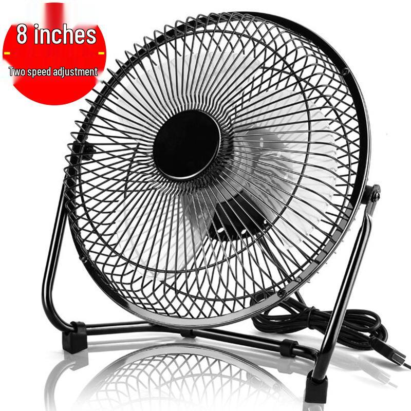 Wrought Iron USB Mini Silent Table Fan - Available in 4”, 6”, and 8” sizes for Desktop or Office Use