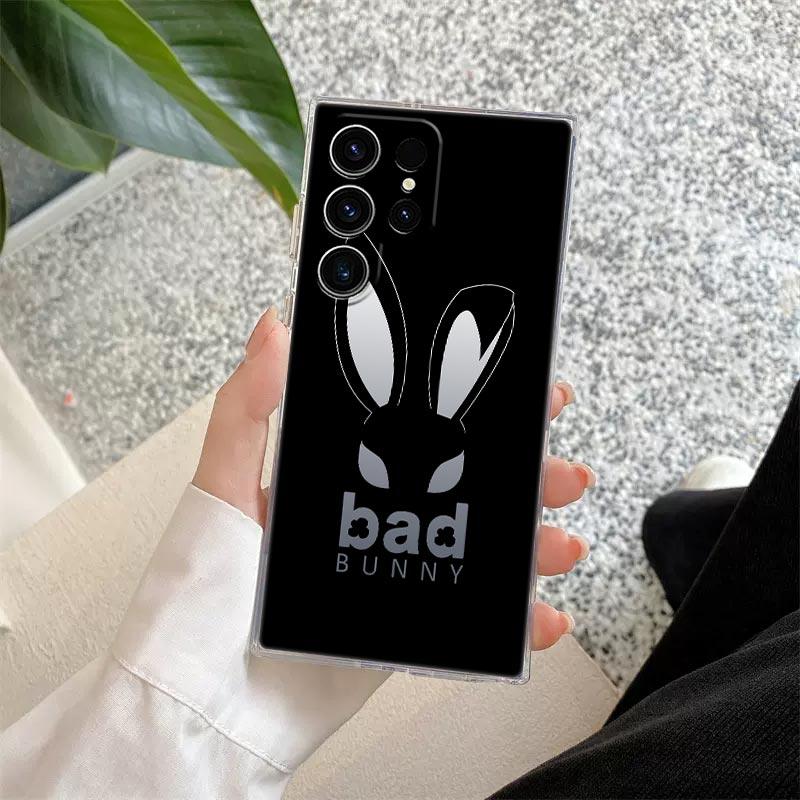 Bad Bunny Heart Rabbit X 100pre Phone Case For Samsung S24 S23 Ultra S22 S20 Plus S21 FE Clear Cases Cover Galaxy S24Ultra Funda