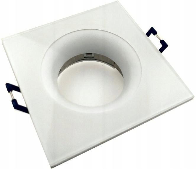 Hermetic Flush-Mounted GU10 Square White Glass Cover
