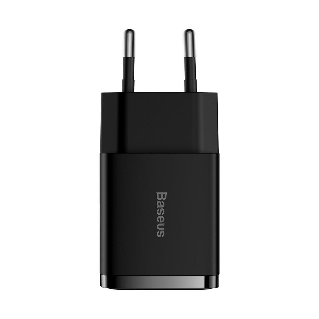 Kompaktiškas 2x USB 105W juodas sieninis įkroviklis