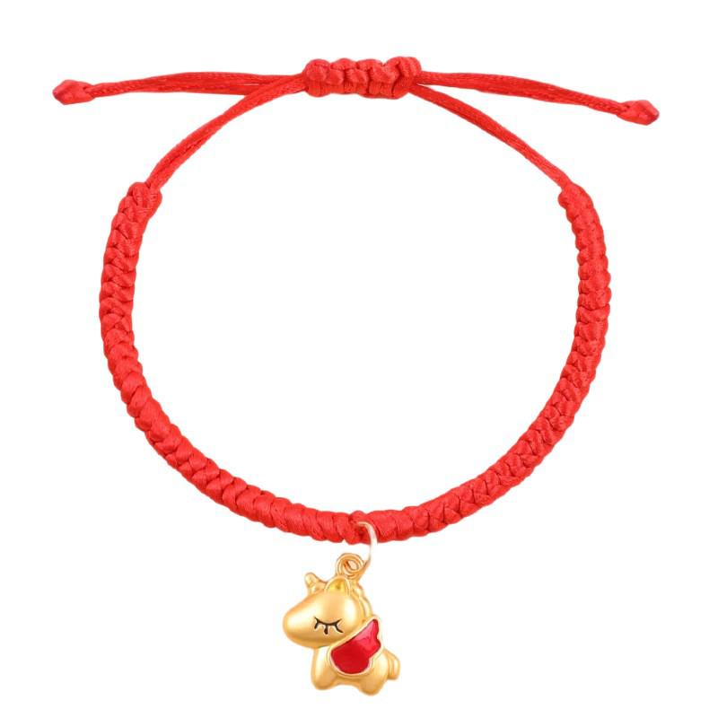 Rotes gewebtes Seilarmband für Männer & Frauen – Glücksbringer zum Jahr des Pferdes