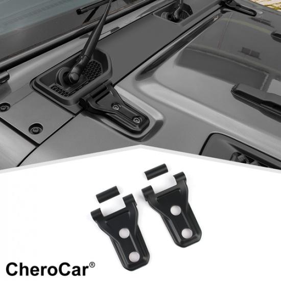 Декоративная накладка на петлю капота, матово-черная, для Jeep Wrangler JL JT 18+