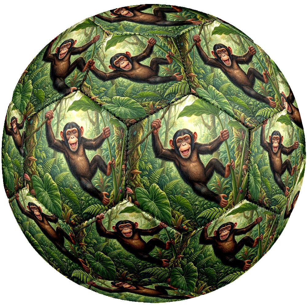 1pc Chimpanzee Jungle Durable Size 5 Soccer Ball Professional Match Training Football Indoor &Outdoor Sports Ball p60198