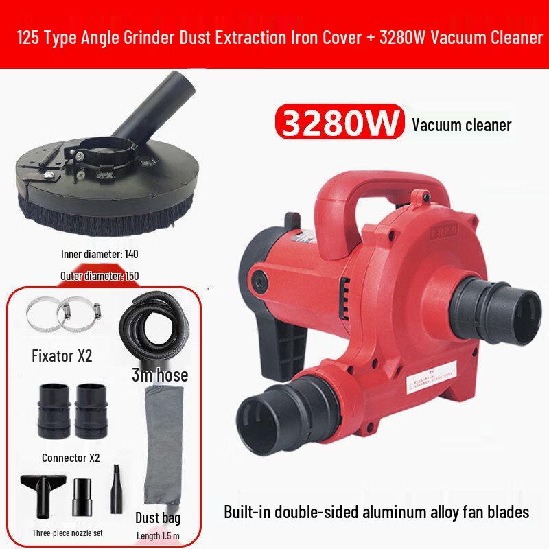 125mm Angle Grinder Dust Shroud & Vacuum Kit
