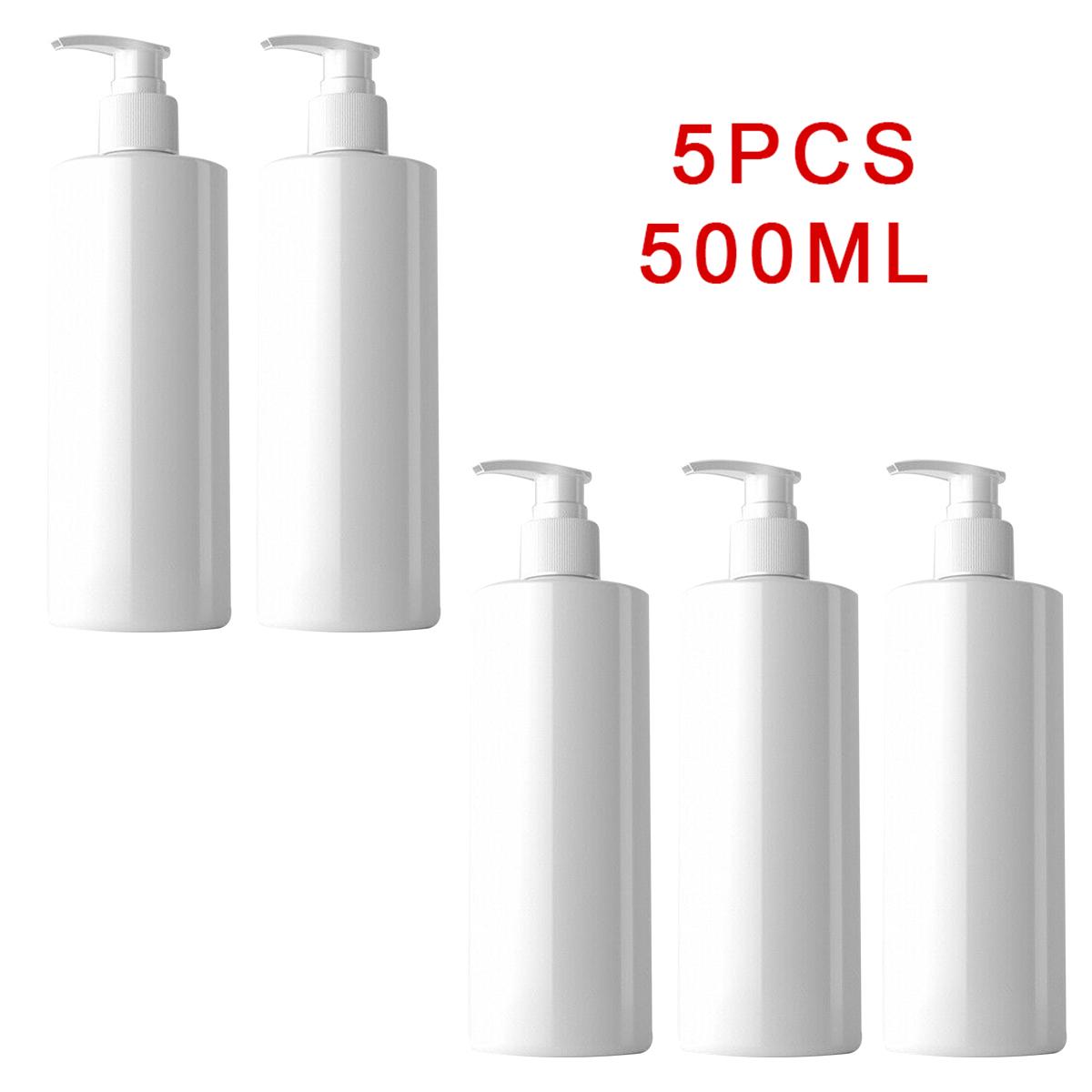 High quality Practical Empty Pump Bottles Large capacity With Pump Dispensers 500ml White Empty PET Refillable China Mainland