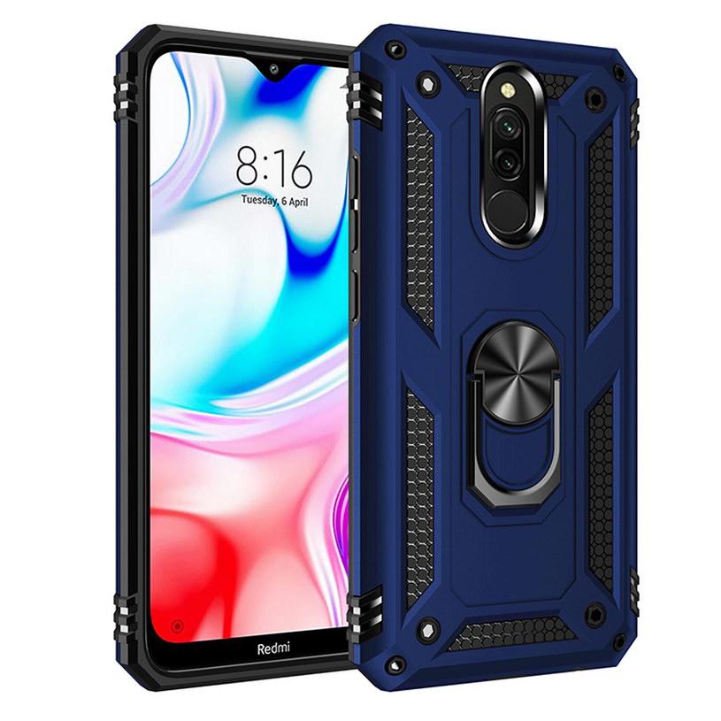 Armor Shockproof Case For Xiaomi Redmi 8 case Silicone Bumper Hybrid Case For xiaomi redmi 8A redmi8 Metal Ring Cover