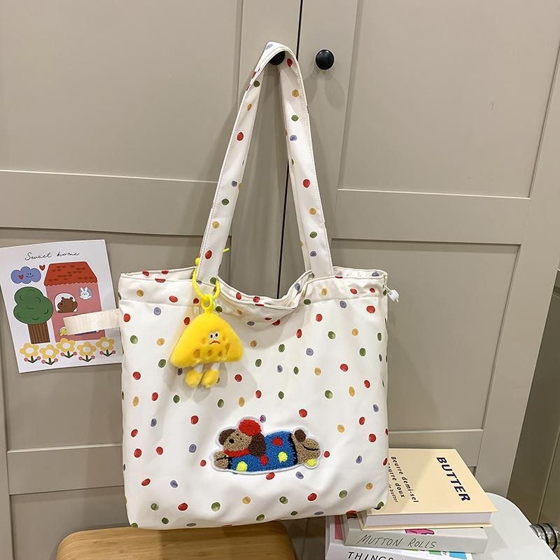 

Мультяшная сумка-тоут для девочки с щенком, женская, новая, модная, в студенческом стиле, милая, повседневная, большой вместимости, рюкзак No pendant