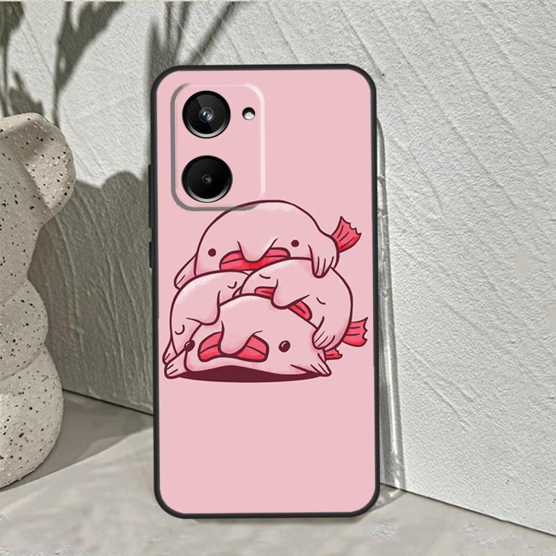 Cartoon Blobfish For Realme 15 14 10 11 12 13 Pro Plus C65 C67 C75 C63 C61 C55 C51 C53 C35 GT6 GT7 Pro Case