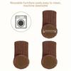 100pcs Cloth Table Chair Leg Socks Woolen High Elastic Floor Protectors Non-Slip Chair Leg Feet Covers Knitted Furniture Pad Set