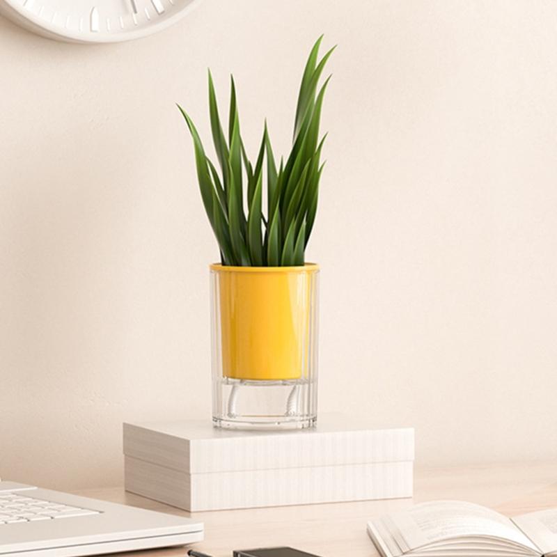 Selbstbewässernder Blumentopf Stilvoller Dekorativer Pflanztopf Selbstbewässernder Blumenkasten Für Zimmerpflanzen Einfache Pflege