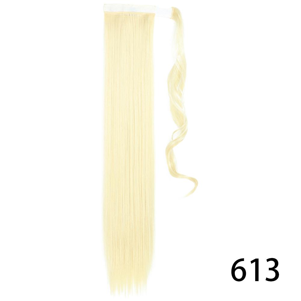 MISS WIG Women Synthetic Long Straight Ponytail Extensions Heat Resistant Hair 22 and 34 Inch Wrap Around Pony Hairpiece for Women