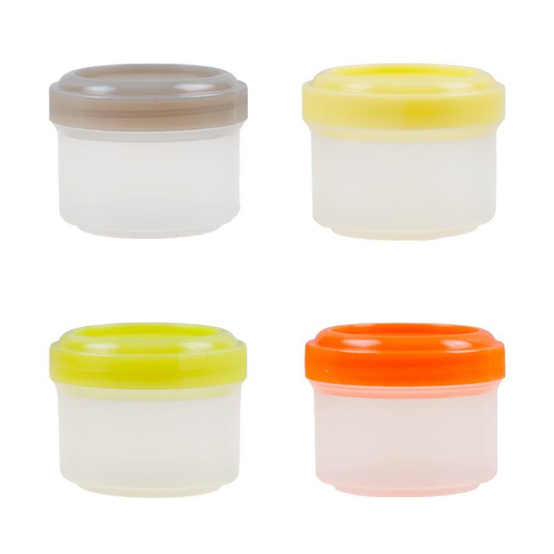 4Pcs Small Stackable PP Mini Storage Jars Airtight Leakproof Lids Portable for Spice Baby Food Camping Use