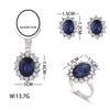 Fashion Sapphire Jewelry Set With Blue Rhinestone Decor For Women Spring