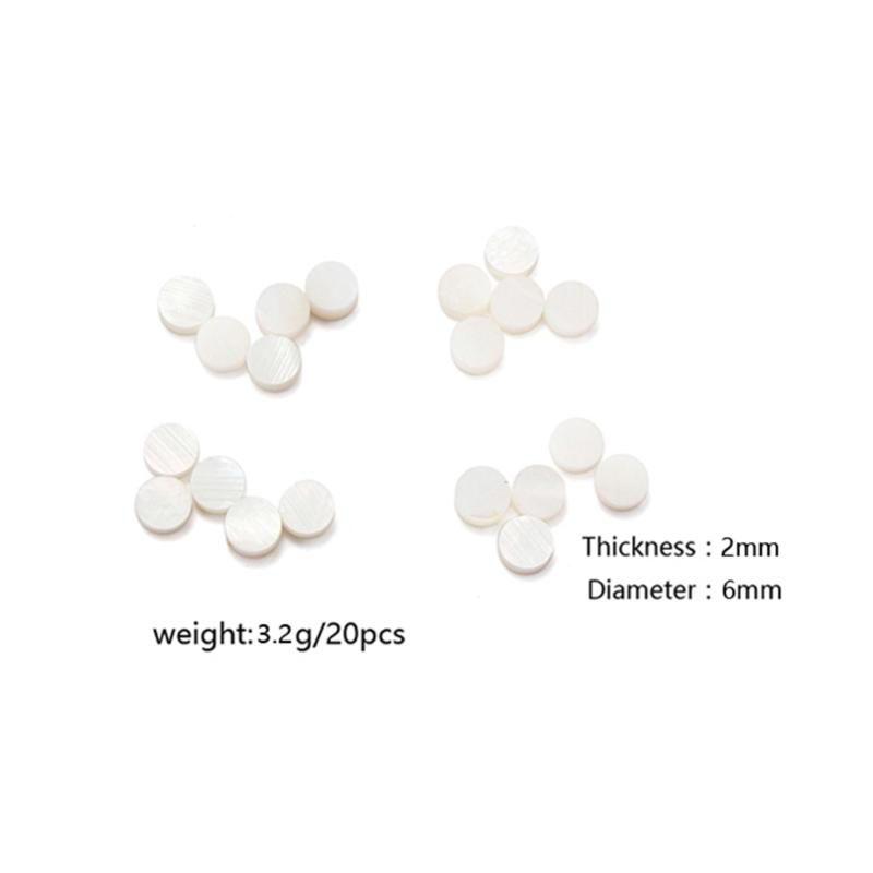 20 Pcs Abalone Shell Material Dots Fingerboard Inlay Dot Guitar Fretboard Dots for Acoustic Guitars Replacement Parts