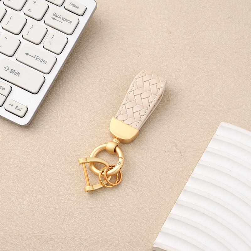Luxury PU Leather Anti-Lost Motorcycle Car Keychain Pendant