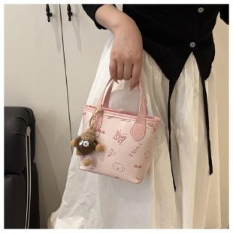 

Pink bucket bag, women s new high-end atmosphere, small man, high-end sense, light luxury, niche messenger bag One size fits all