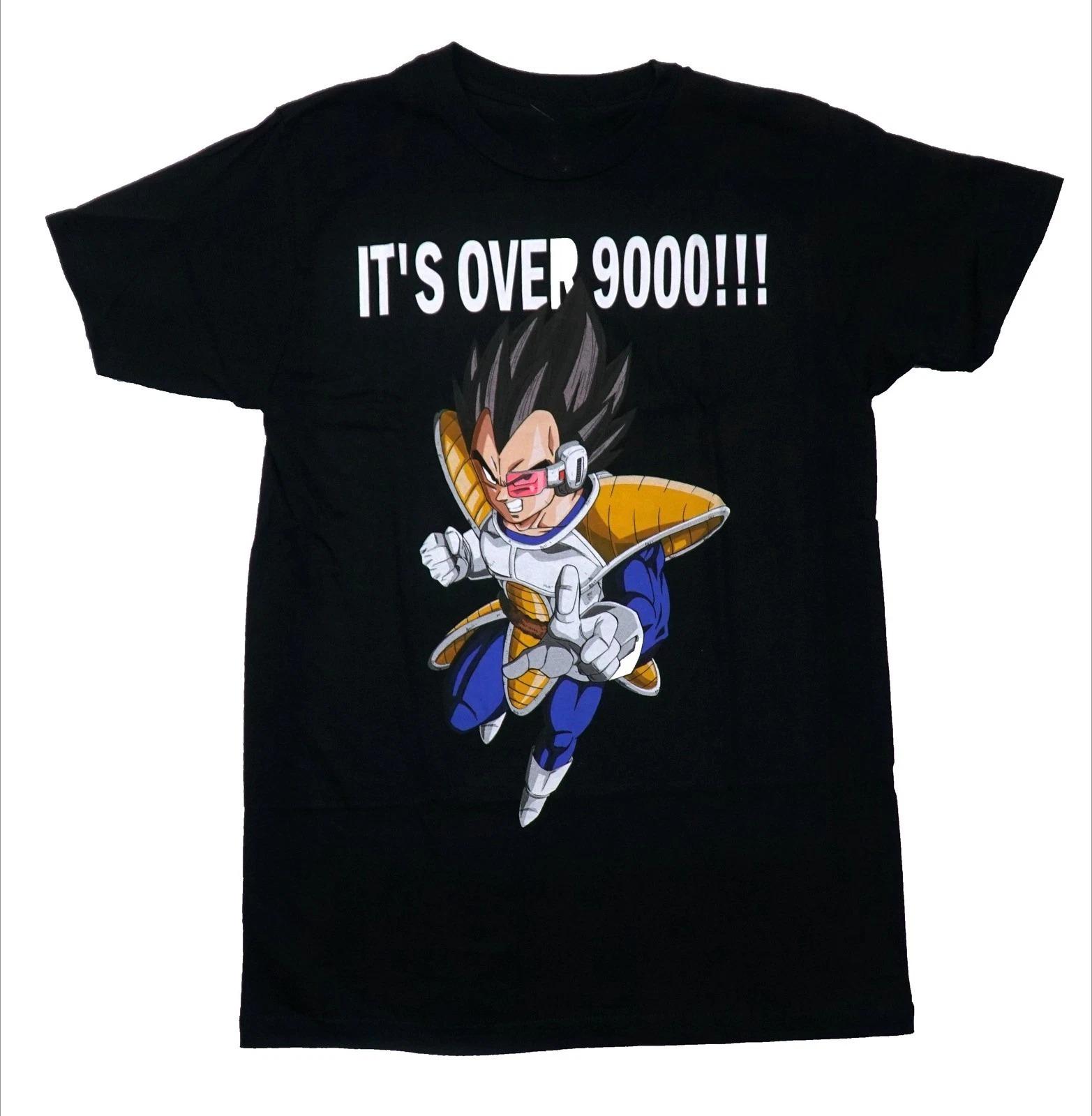 

Dragon Ball Z TShirt Men Vegeta Its Over 9000 Anime Graphic Short Sleeve Oversized Streetwear Loose Fit Anime Fan Tee 4XL