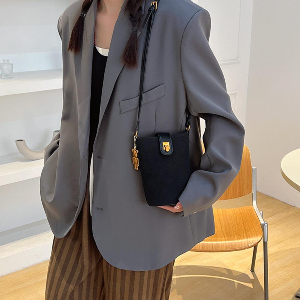 Premium Sense Bag Women's Niche Retro Bucket Bag Commuter Casual Versatile Messenger Bag