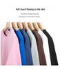 420g schwere Baumwolle Herren Verdickter Rundhals Samt Hoodie – Einfarbige Langarm Winter Basisschicht Hemd.