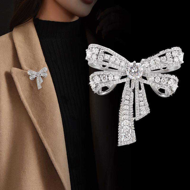 Elegant Goldplated Bowshaped Pin With Multifunctional Decor For Wedding And Occasion